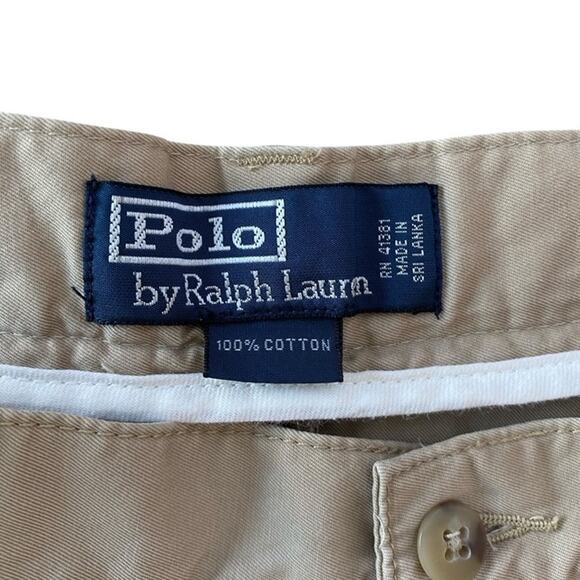 Polo By Ralph Lauren Flat Front Khaki Shorts - Size 40 - Picture 3 of 5